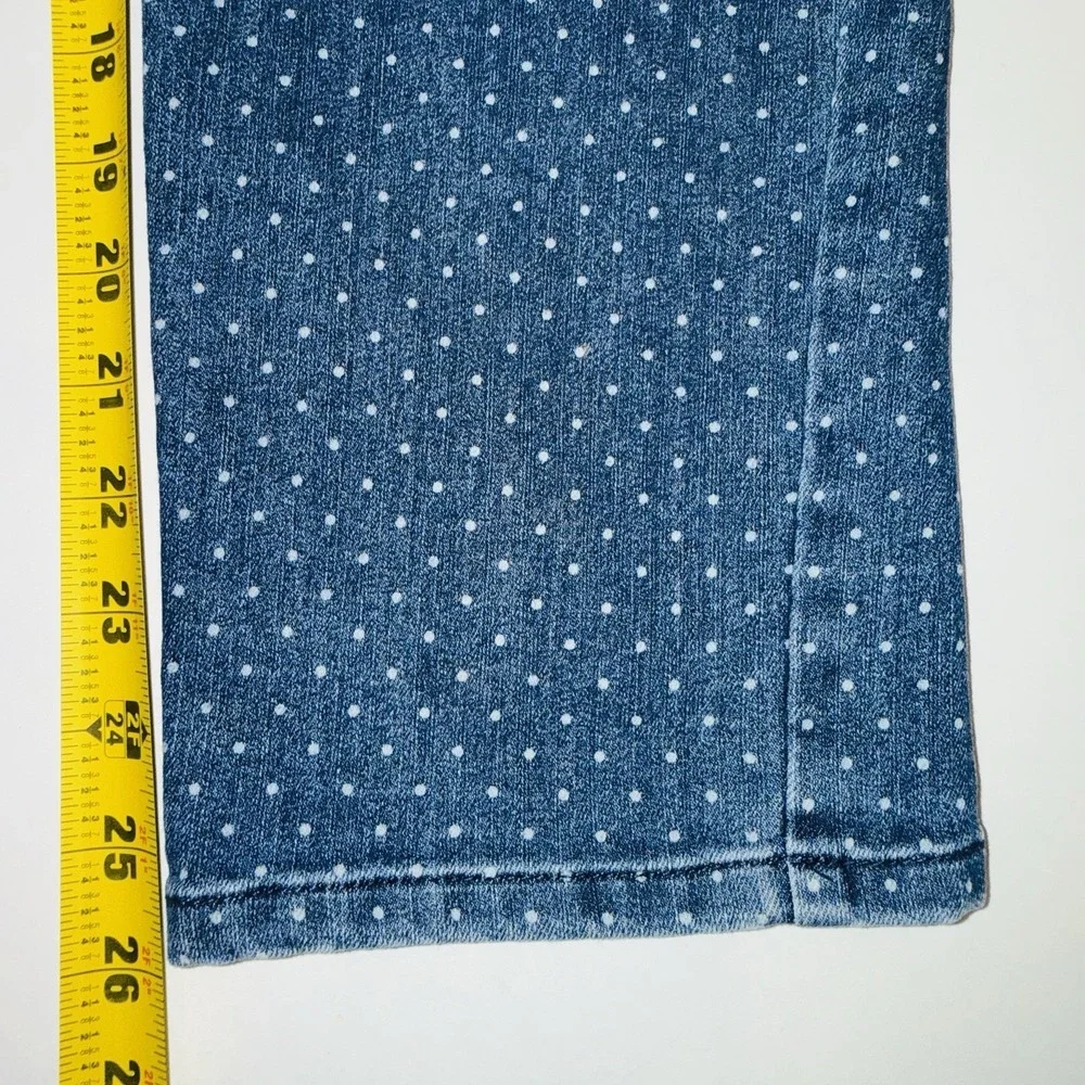 Gloria Vanderbilt Amanda Jeans 12P Blue Polka Dot Tapered Leg High Rise Petite - Picture 4 of 8